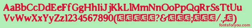 ImpossibiliumBrk Font – Red Fonts on Green Background