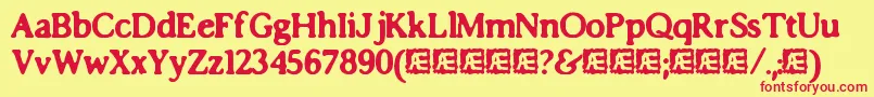 ImpossibiliumBrk Font – Red Fonts on Yellow Background