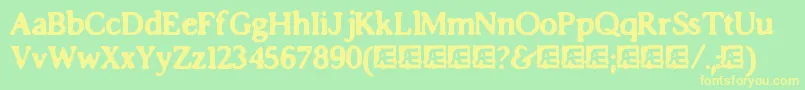 Police ImpossibiliumBrk – polices jaunes sur fond vert