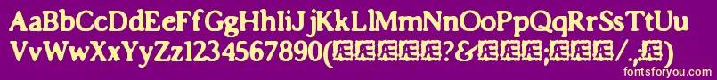 ImpossibiliumBrk Font – Yellow Fonts on Purple Background