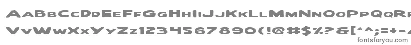 フォントQuartermainExpanded – 白い背景に灰色の文字