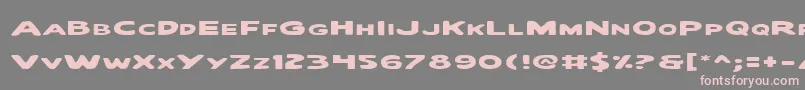 QuartermainExpanded Font – Pink Fonts on Gray Background