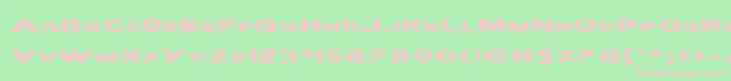 QuartermainExpanded-fontti – vaaleanpunaiset fontit vihreällä taustalla