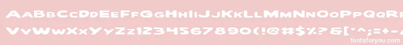 QuartermainExpanded Font – White Fonts on Pink Background