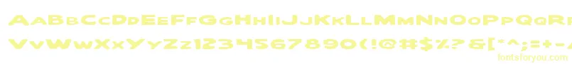 QuartermainExpanded Font – Yellow Fonts on White Background