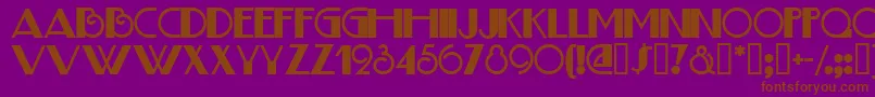 JudithDeco Font – Brown Fonts on Purple Background