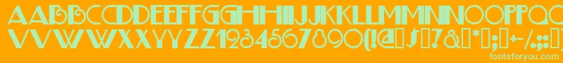 JudithDeco Font – Green Fonts on Orange Background