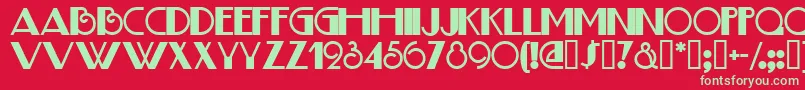 JudithDeco Font – Green Fonts on Red Background