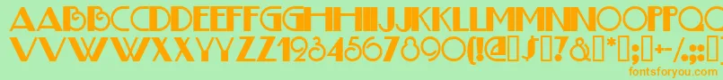 JudithDeco Font – Orange Fonts on Green Background