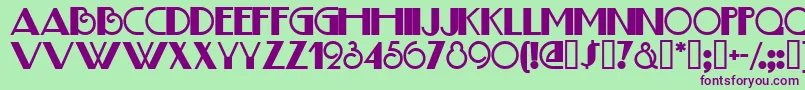 JudithDeco Font – Purple Fonts on Green Background