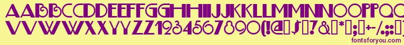 JudithDeco Font – Purple Fonts on Yellow Background