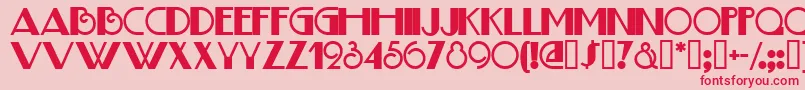 JudithDeco Font – Red Fonts on Pink Background