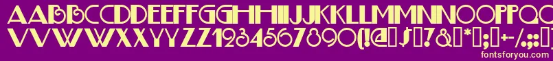 Czcionka JudithDeco – żółte czcionki na fioletowym tle