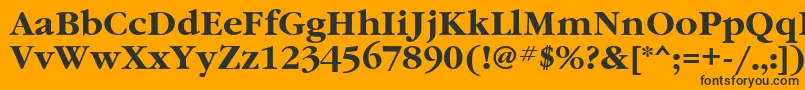 GaramondettBold-Schriftart – Schwarze Schriften auf orangefarbenem Hintergrund