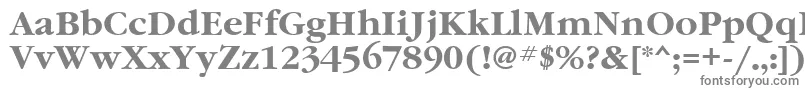 フォントGaramondettBold – 白い背景に灰色の文字