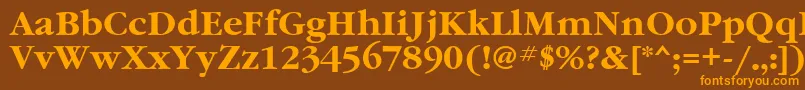 Шрифт GaramondettBold – оранжевые шрифты на коричневом фоне