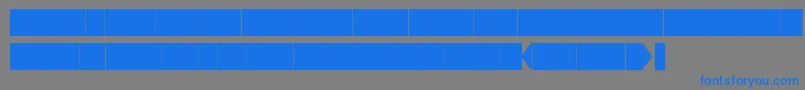 フォントKglaughterlinesbigbase – 灰色の背景に青い文字