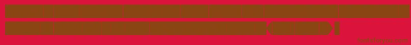 フォントKglaughterlinesbigbase – 赤い背景に茶色の文字