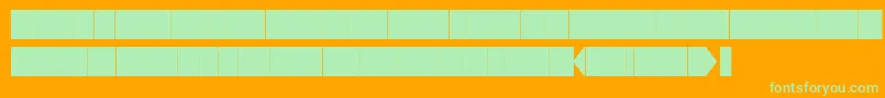 Fonte Kglaughterlinesbigbase – fontes verdes em um fundo laranja