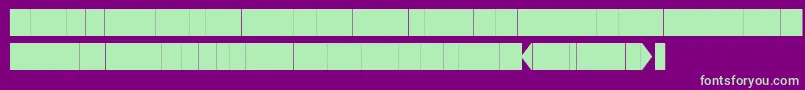 Czcionka Kglaughterlinesbigbase – zielone czcionki na fioletowym tle