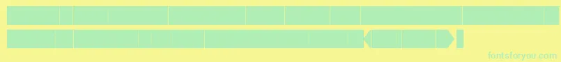 Fonte Kglaughterlinesbigbase – fontes verdes em um fundo amarelo