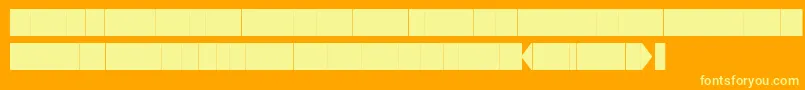 フォントKglaughterlinesbigbase – オレンジの背景に黄色の文字