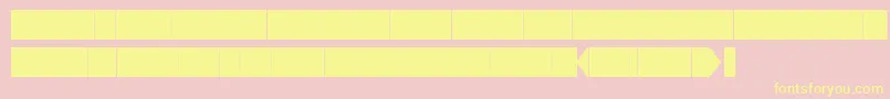 Czcionka Kglaughterlinesbigbase – żółte czcionki na różowym tle