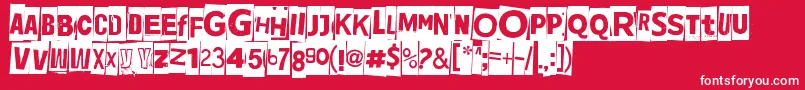 Jadefedgah80 Font – White Fonts on Red Background