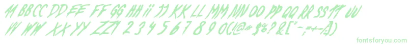 Deadbds Font – Green Fonts on White Background