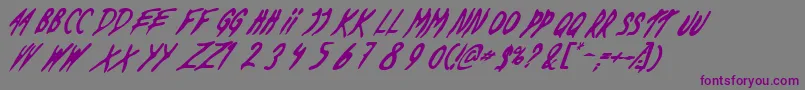 Deadbds Font – Purple Fonts on Gray Background
