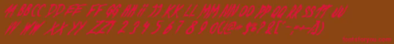 Deadbds Font – Red Fonts on Brown Background