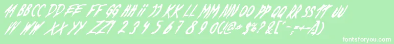 Deadbds Font – White Fonts on Green Background