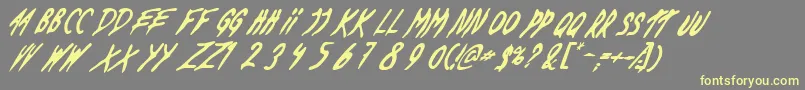Шрифт Deadbds – жёлтые шрифты на сером фоне