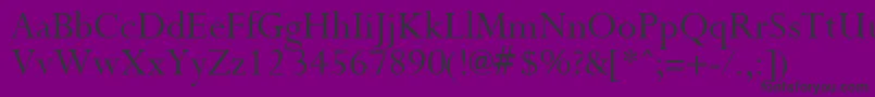 PurloinRegular-Schriftart – Schwarze Schriften auf violettem Hintergrund