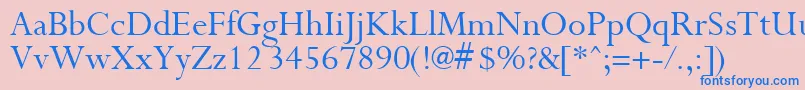 PurloinRegular Font – Blue Fonts on Pink Background