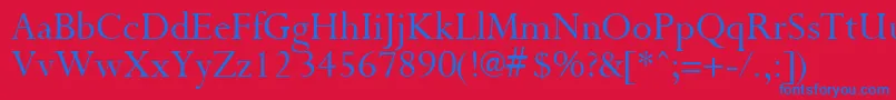PurloinRegular-fontti – siniset fontit punaisella taustalla
