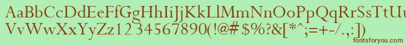 PurloinRegular Font – Brown Fonts on Green Background