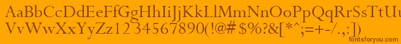 PurloinRegular Font – Brown Fonts on Orange Background