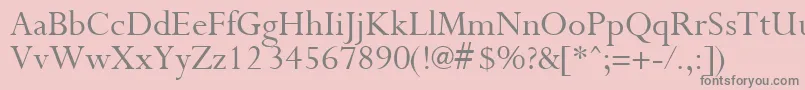 PurloinRegular Font – Gray Fonts on Pink Background