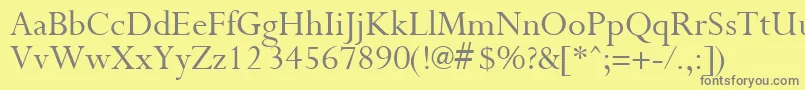 Шрифт PurloinRegular – серые шрифты на жёлтом фоне