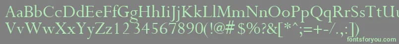 PurloinRegular Font – Green Fonts on Gray Background