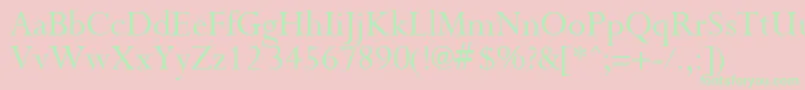 フォントPurloinRegular – ピンクの背景に緑の文字
