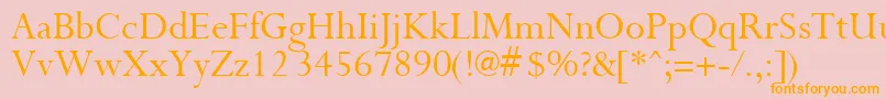 PurloinRegular Font – Orange Fonts on Pink Background