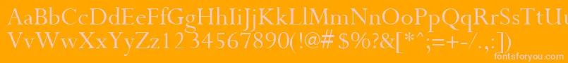 PurloinRegular Font – Pink Fonts on Orange Background