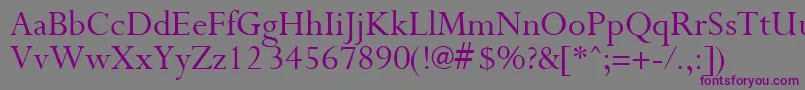 PurloinRegular Font – Purple Fonts on Gray Background