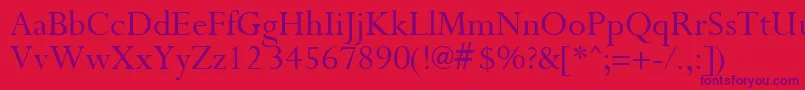 PurloinRegular Font – Purple Fonts on Red Background