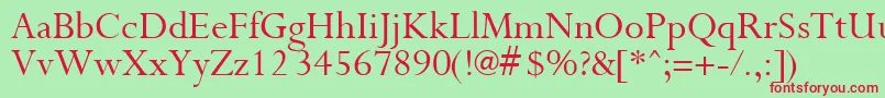 PurloinRegular Font – Red Fonts on Green Background