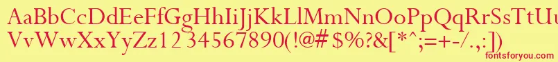 Шрифт PurloinRegular – красные шрифты на жёлтом фоне