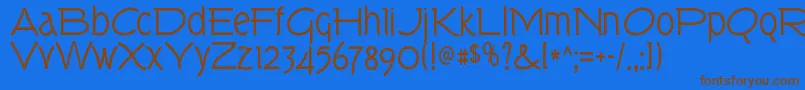 Шрифт TorkRegular – коричневые шрифты на синем фоне