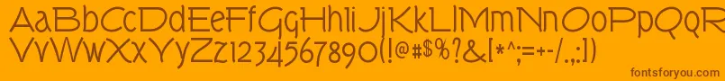 TorkRegular Font – Brown Fonts on Orange Background